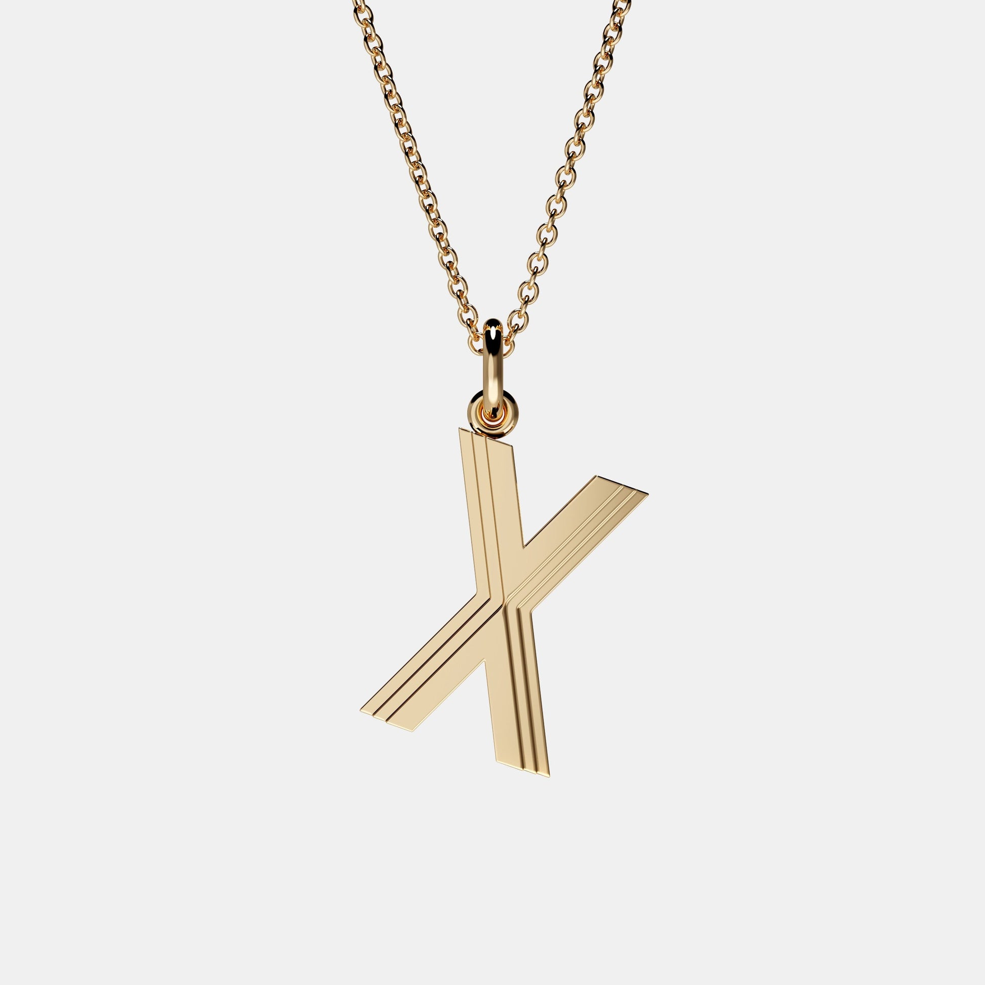 Initial Letter Pendant Necklace