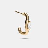 0.32 TCW Marquise Lab-Grown Diamond Huggies Earrings