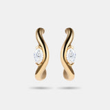 0.32 TCW Marquise Lab-Grown Diamond Huggies Earrings