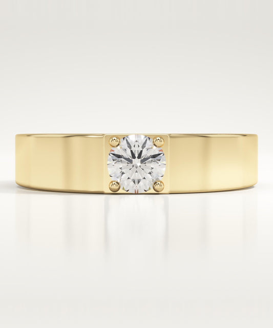 0.47 CT Round Lab-Grown Diamond Solitaire Wedding Band For Men