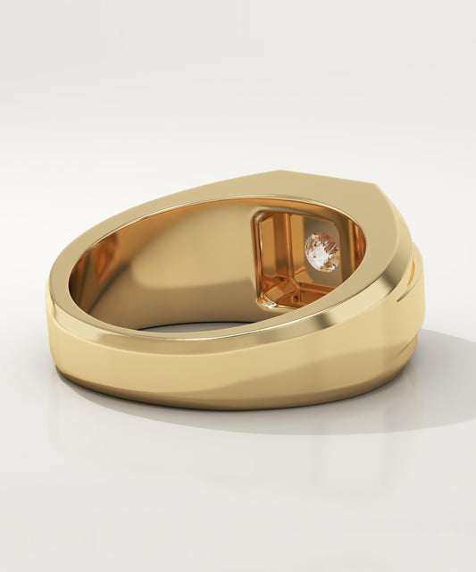 0.5 CT Princess Lab-Grown Diamond Solitaire Wedding Band For Men