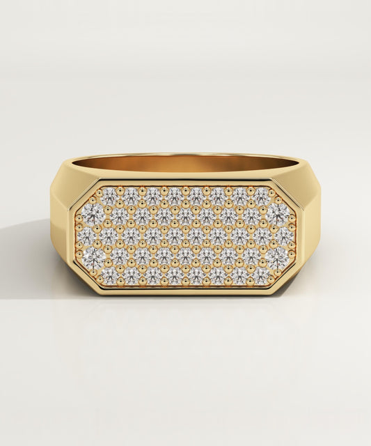 0.41 TCW Round Lab-Grown Diamond Multi Stone Wedding Band For Men