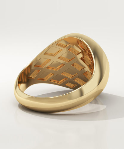 0.04 CT Round Lab-Grown Diamond Compass Wedding Band For Men