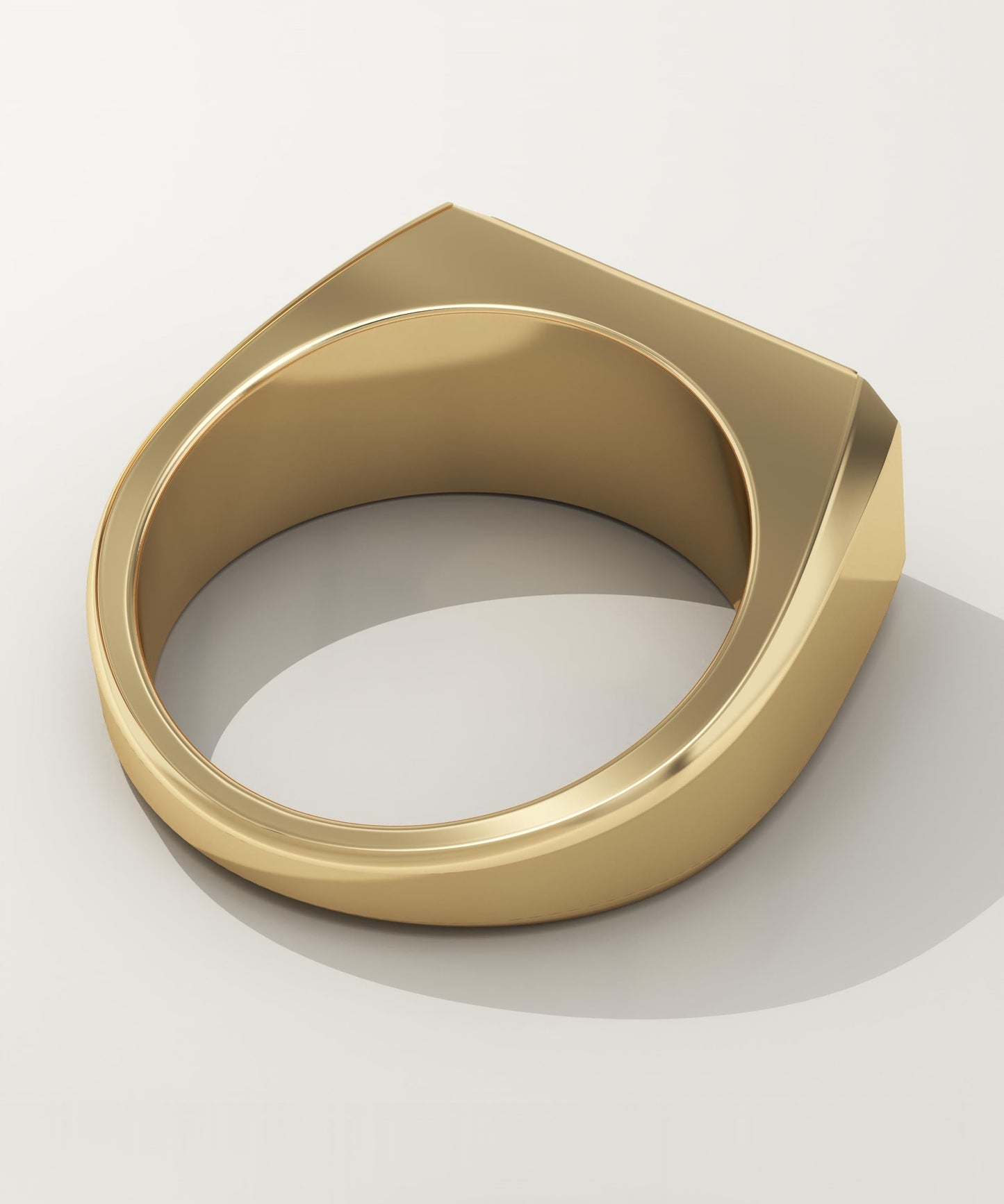 0.06 CT Round Lab-Grown Diamond Signet Wedding Band For Men