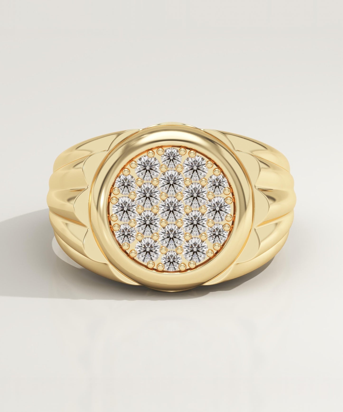 0.417 CT Round Lab-Grown Diamond Multi Stone Wedding Band For Men