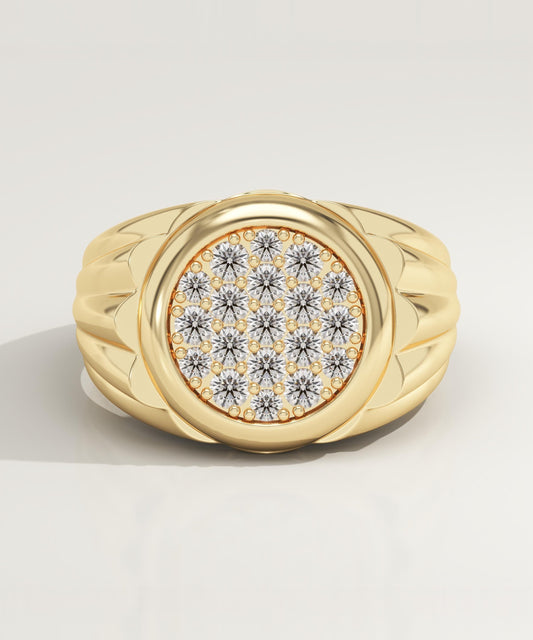 0.417 CT Round Lab-Grown Diamond Multi Stone Wedding Band For Men