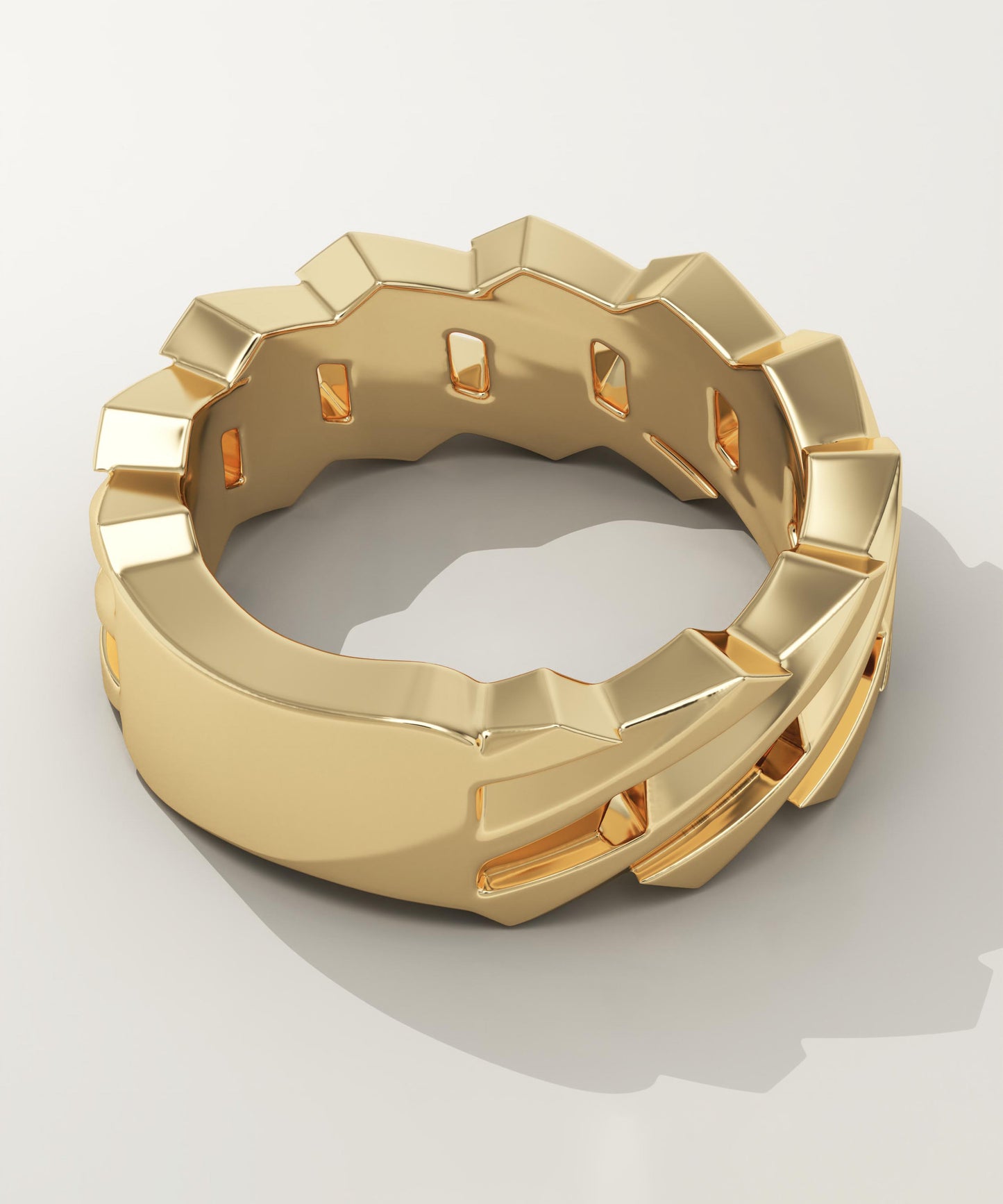 Blade Style Wedding Band For Men
