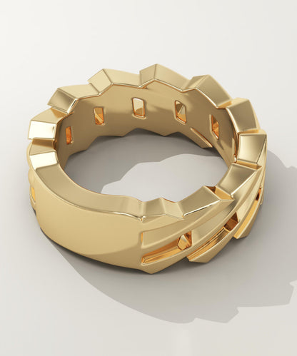 Blade Style Wedding Band For Men