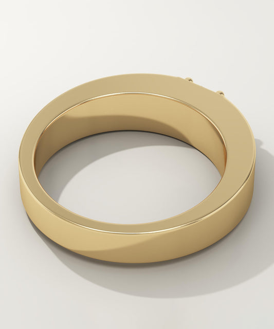 0.47 CT Round Lab-Grown Diamond Solitaire Wedding Band For Men