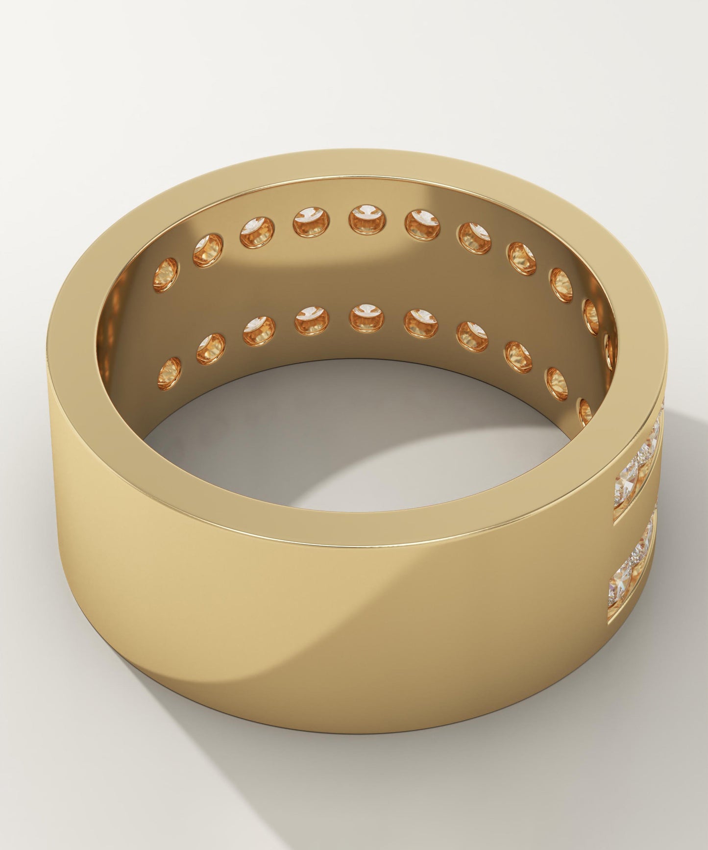 1.12 TCW Round Lab-Grown Diamond Channel Setting Wedding Band For Men