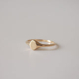 Oval Signet Wedding Band