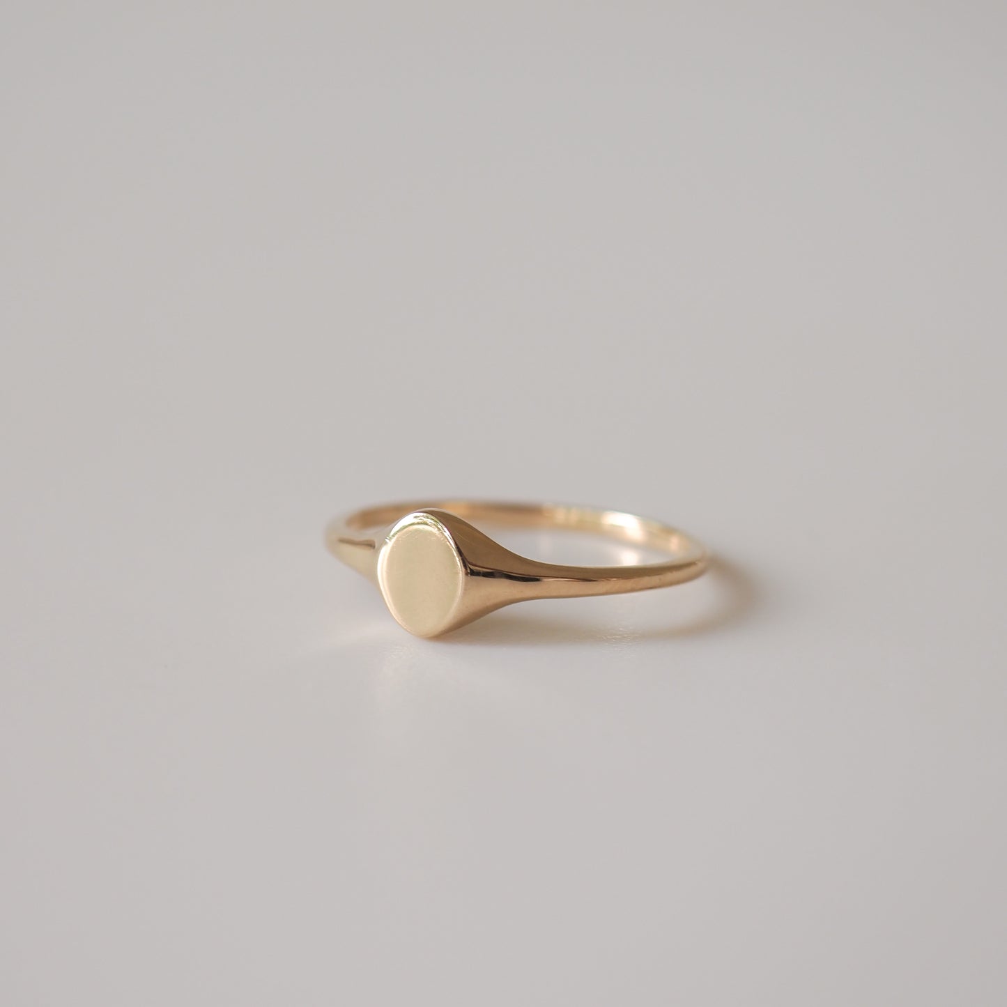 Oval Signet Wedding Band