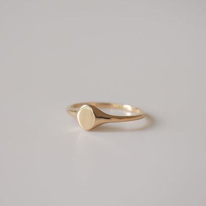 Oval Signet Wedding Band