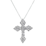 1.2 TCW Round Lab-Grown Diamond Cross Necklace 1