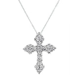 1.2 TCW Round Lab-Grown Diamond Cross Necklace 1
