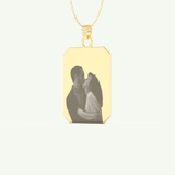 Photo Crafted Engravable Rectangular Pendant Necklace