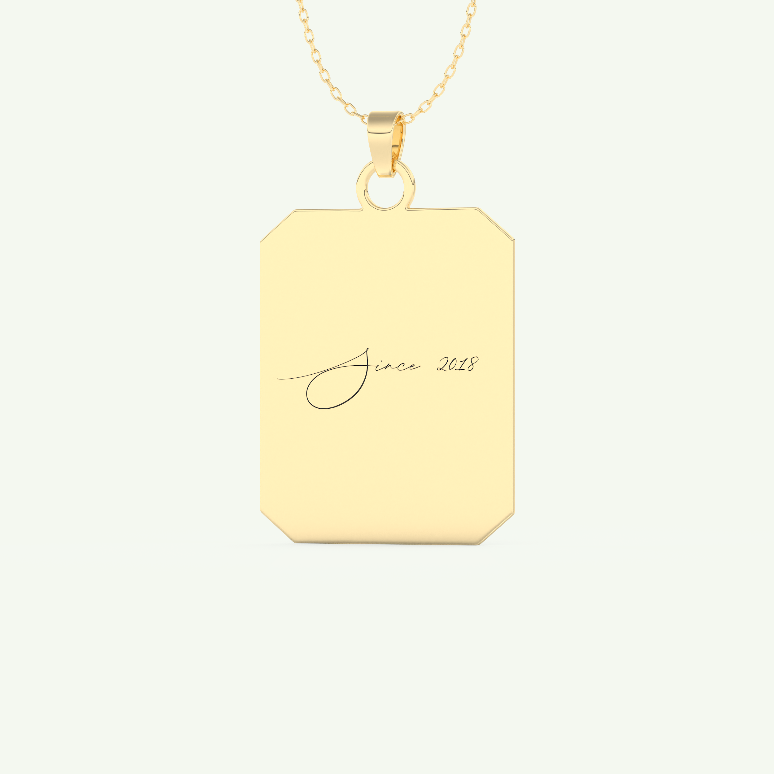 Classic Engravable Pendant Necklace 4