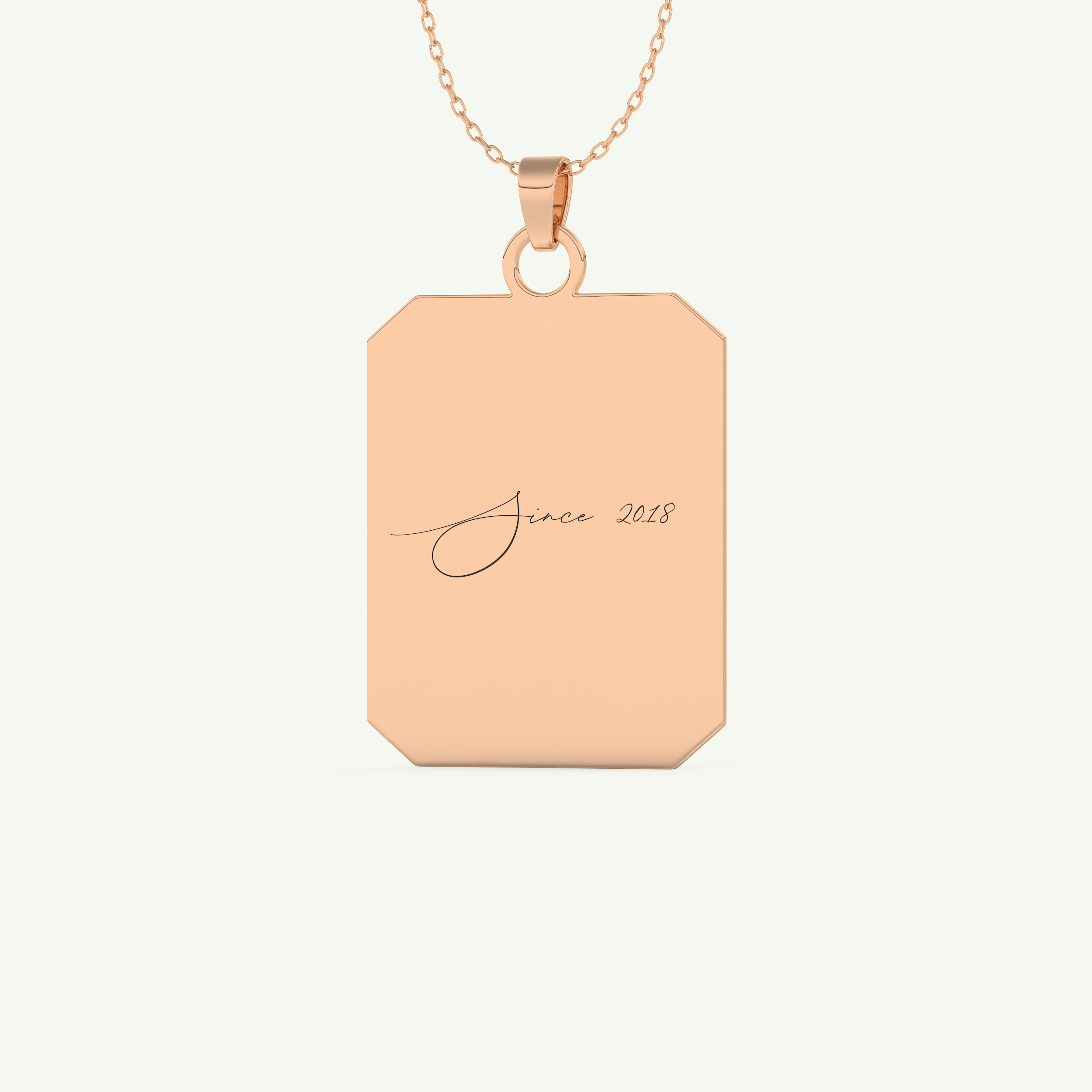 Classic Engravable Pendant Necklace 9