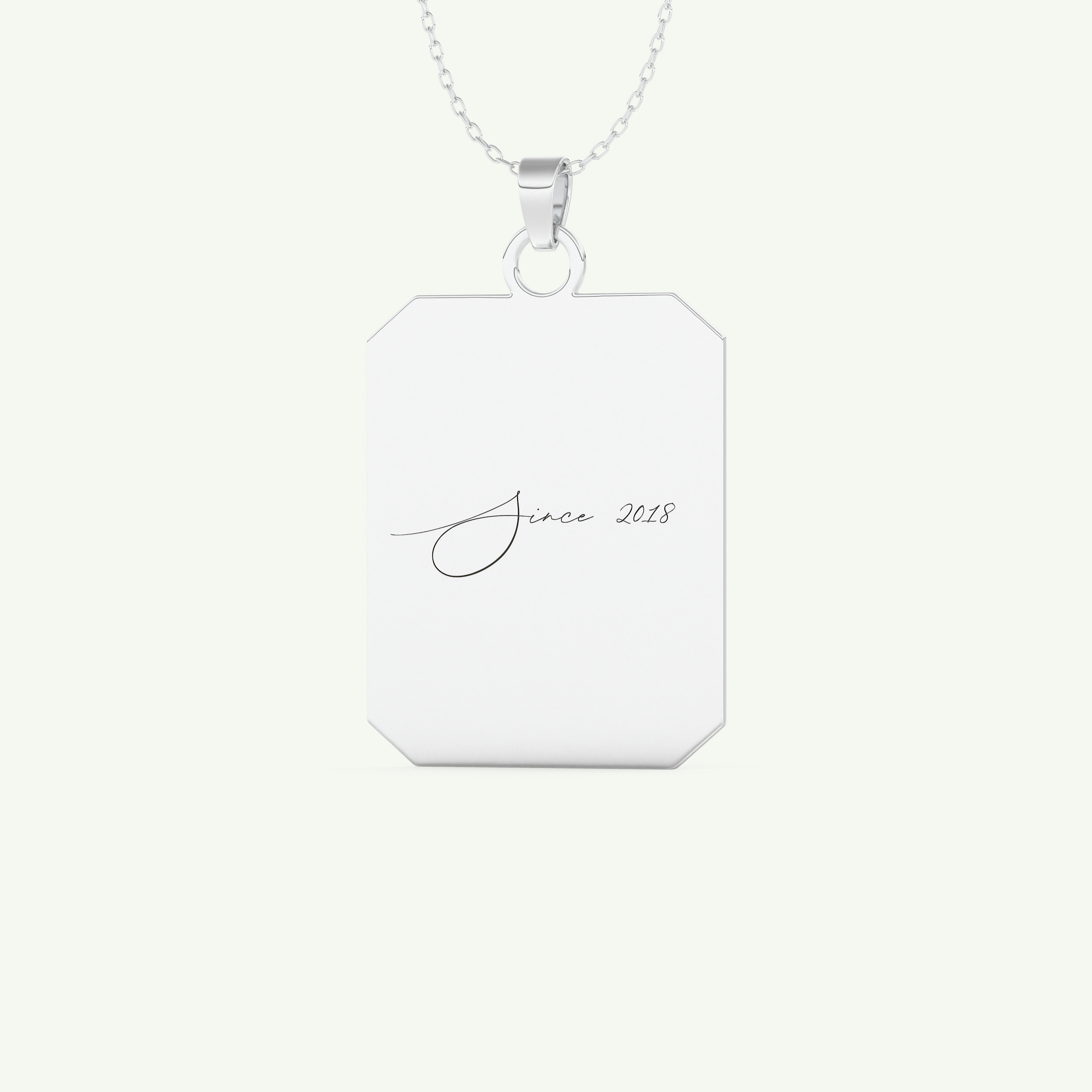 Classic Engravable Pendant Necklace 14