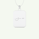 Photo Crafted Engravable Rectangular Pendant Necklace