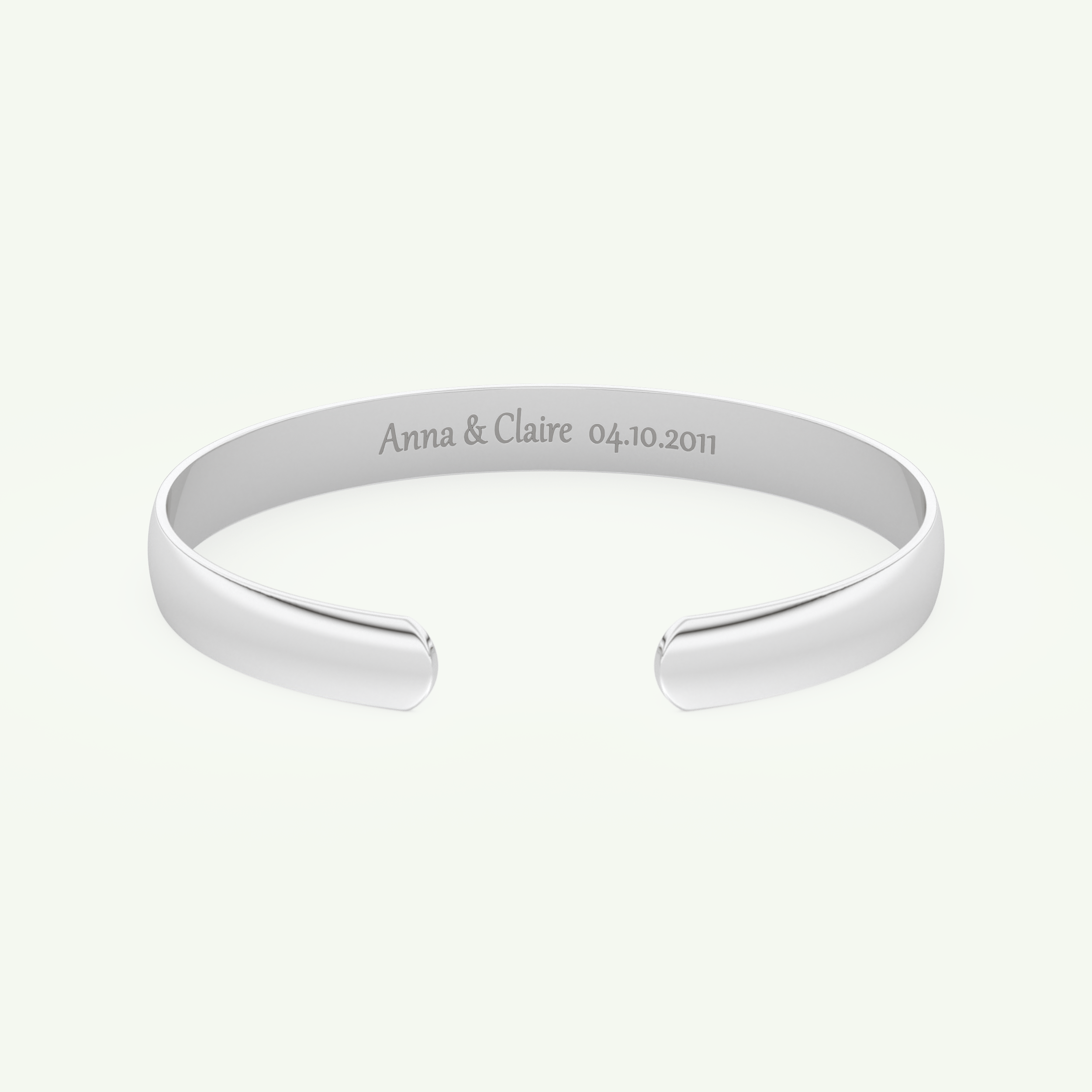 Sleek Custom Engravable Bangle Bracelet 7