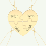 Split Heart Custom Engravable Pendant Necklace