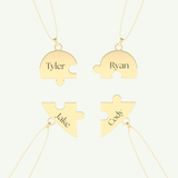 Split Heart Custom Engravable Pendant Necklace
