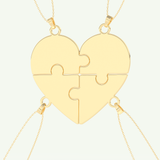 Split Heart Custom Engravable Pendant Necklace