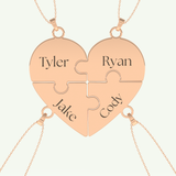 Split Heart Custom Engravable Pendant Necklace