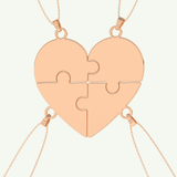Split Heart Custom Engravable Pendant Necklace