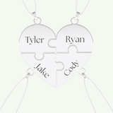 Split Heart Custom Engravable Pendant Necklace