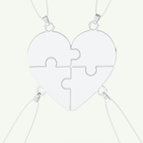Split Heart Custom Engravable Pendant Necklace