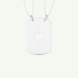 Split Heart Custom Engravable Pendant Necklace