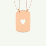 Split Heart Custom Engravable Pendant Necklace