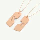 Split Heart Custom Engravable Pendant Necklace