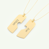 Split Heart Custom Engravable Pendant Necklace