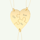 Split Heart Custom Engravable Pendant Necklace
