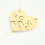 Split Heart Custom Engravable Pendant Necklace