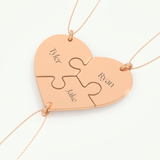 Split Heart Custom Engravable Pendant Necklace
