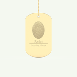 Fingerprint Engravable Pendant Necklace