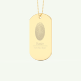 Fingerprint Engravable Pendant Necklace