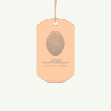 Fingerprint Engravable Pendant Necklace