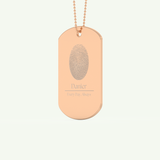 Fingerprint Engravable Pendant Necklace