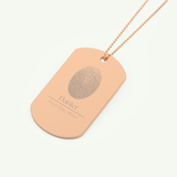 Fingerprint Engravable Pendant Necklace