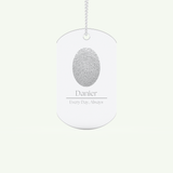Fingerprint Engravable Pendant Necklace