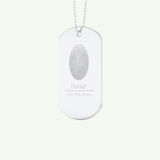 Fingerprint Engravable Pendant Necklace