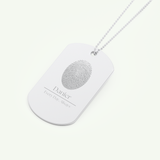 Fingerprint Engravable Pendant Necklace