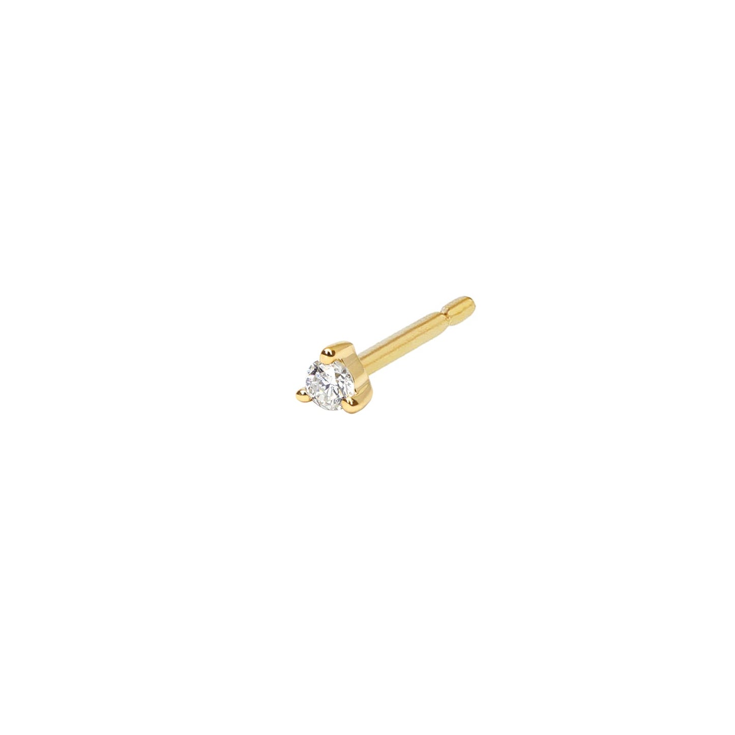 0.02 TCW Round Lab-Grown Diamond Bezel Stud Earrings