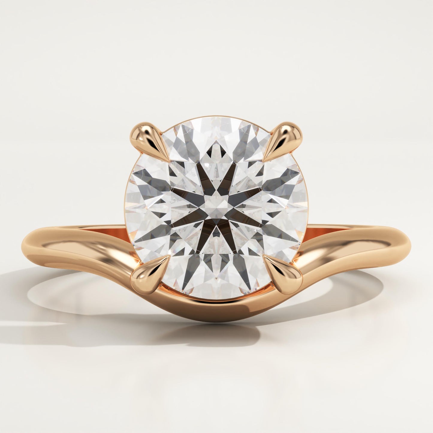 Round Cut Solitaire Lab-Grown Diamond Engagement Ring