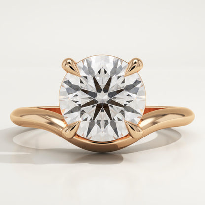 Round Cut Solitaire Lab-Grown Diamond Engagement Ring